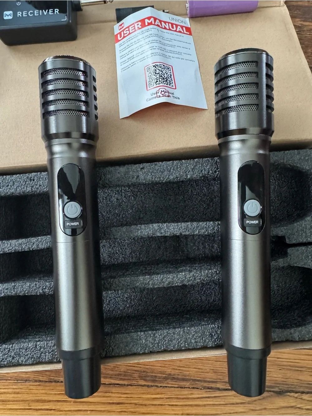 Wireless Handheld Microphone Duo - Metallic Gray
